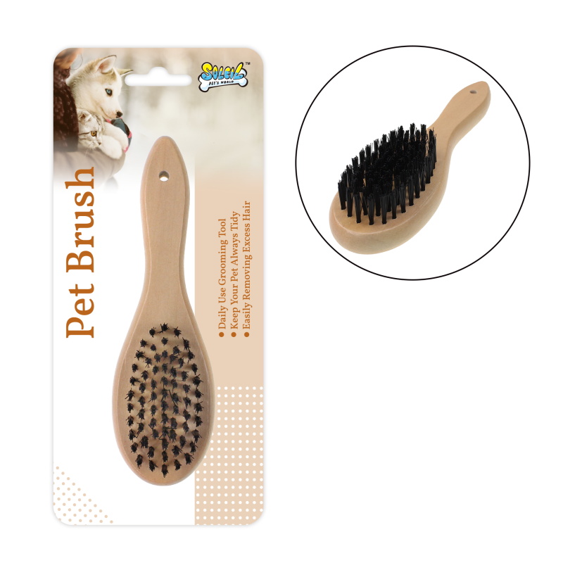 PET WOODEN SINGLE SIDE BRUSH,SMALL