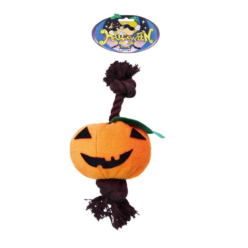 Halloween Dog Toy Plush Pumpkin