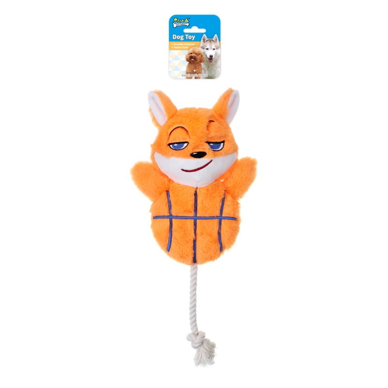 Plush Dog Toy Fox W/Basketball Tummy